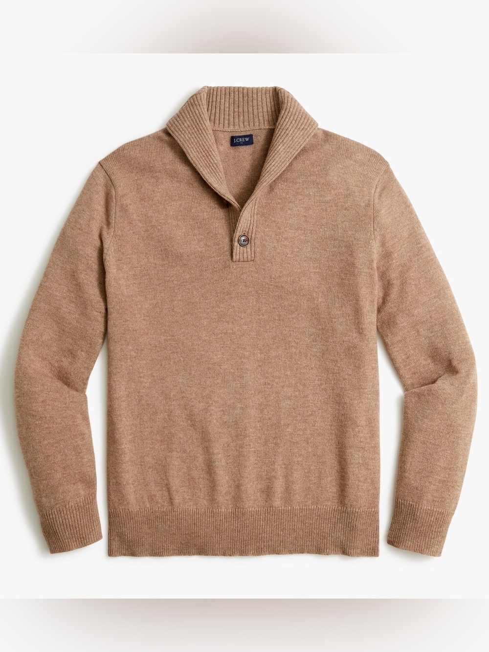 New JCREW SZ XL Shawl-collar sweater in supersoft lambswool blend